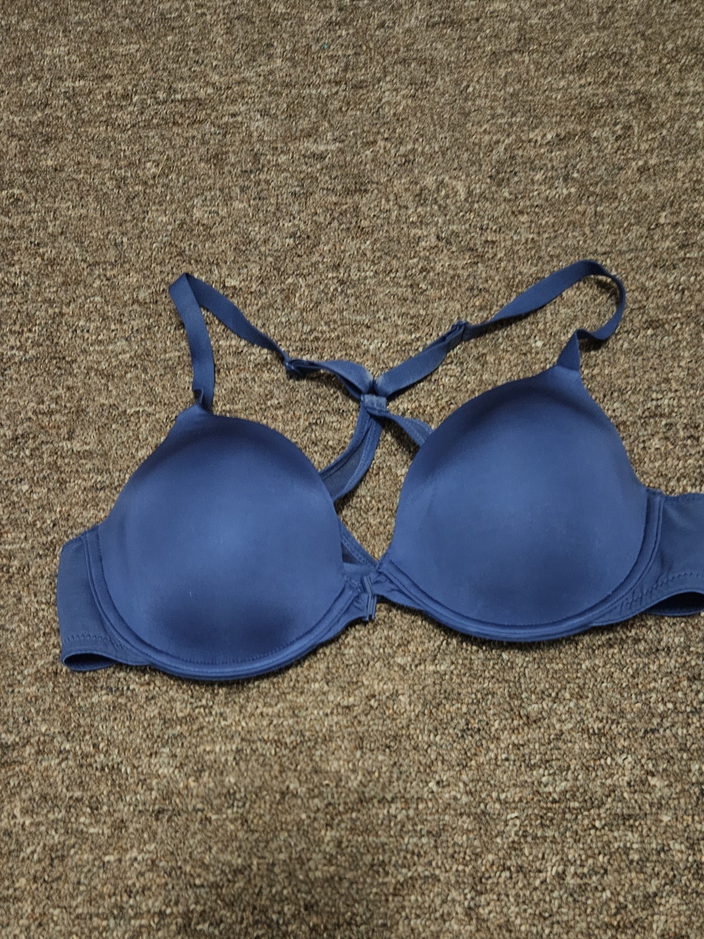 Maidenform Navy Blue Molded T-Shirt Bra with Racerback Straps